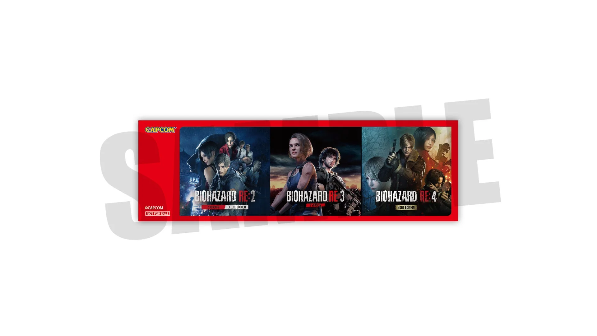 Nintendo Switch 2版「バイオハザード」リメイクタイトル3作品 ステッカー