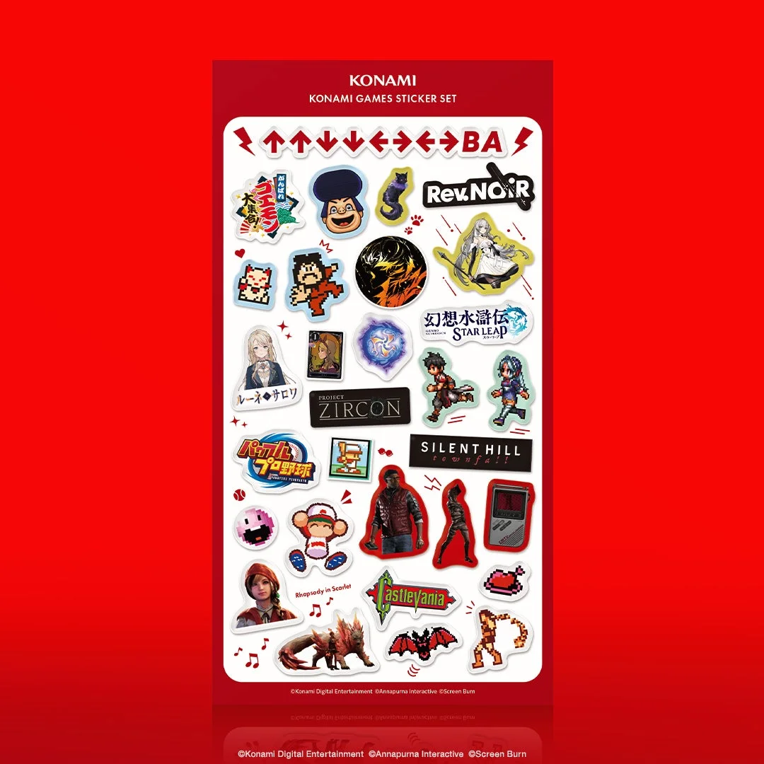 KONAMI GAMES STICKER SET