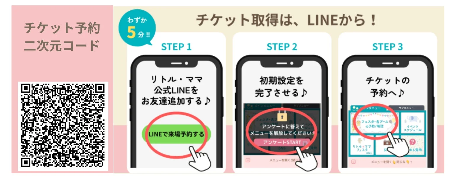 LINE公式アカウントでのチケット予約手順