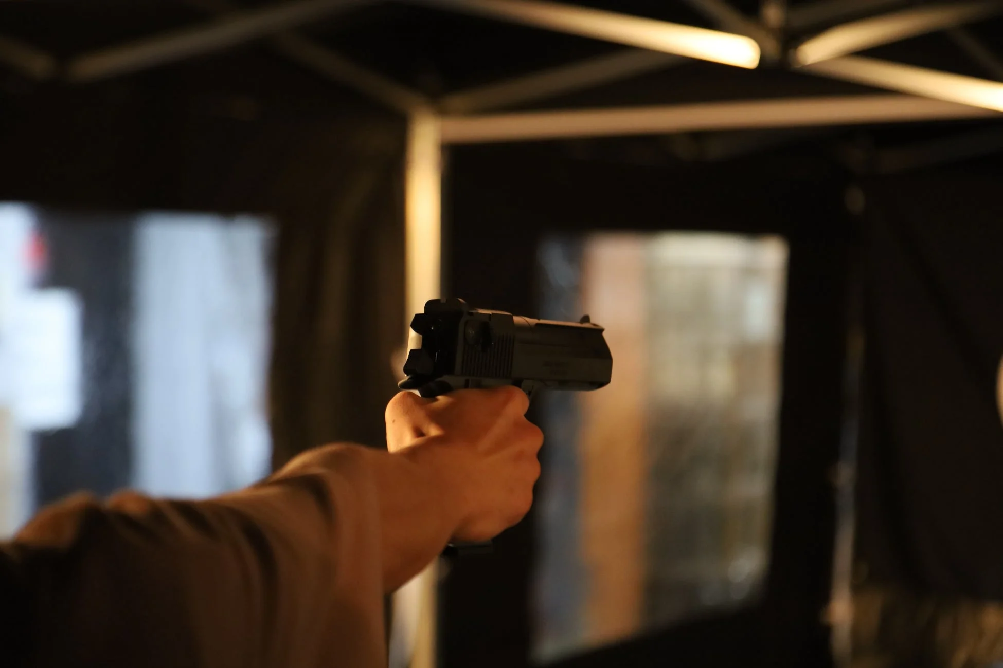 試射ブースの様子