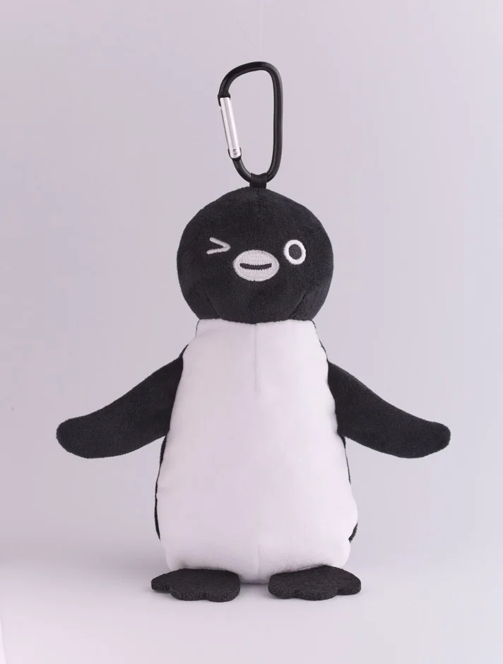 カラビナ付きウインクペンギンのぬいぐるみポーチ