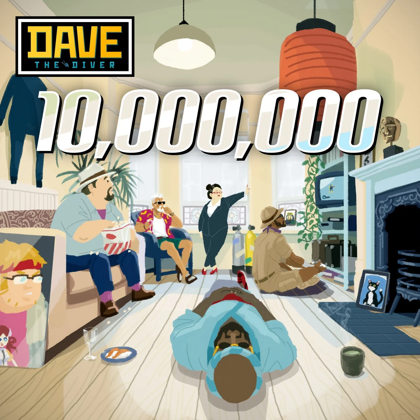 DAVE THE DIVER 1000万本達成記念イラスト