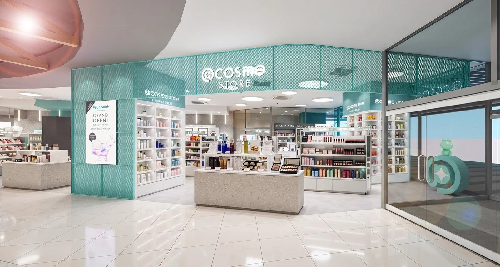 @cosme STOREのモダンな店内