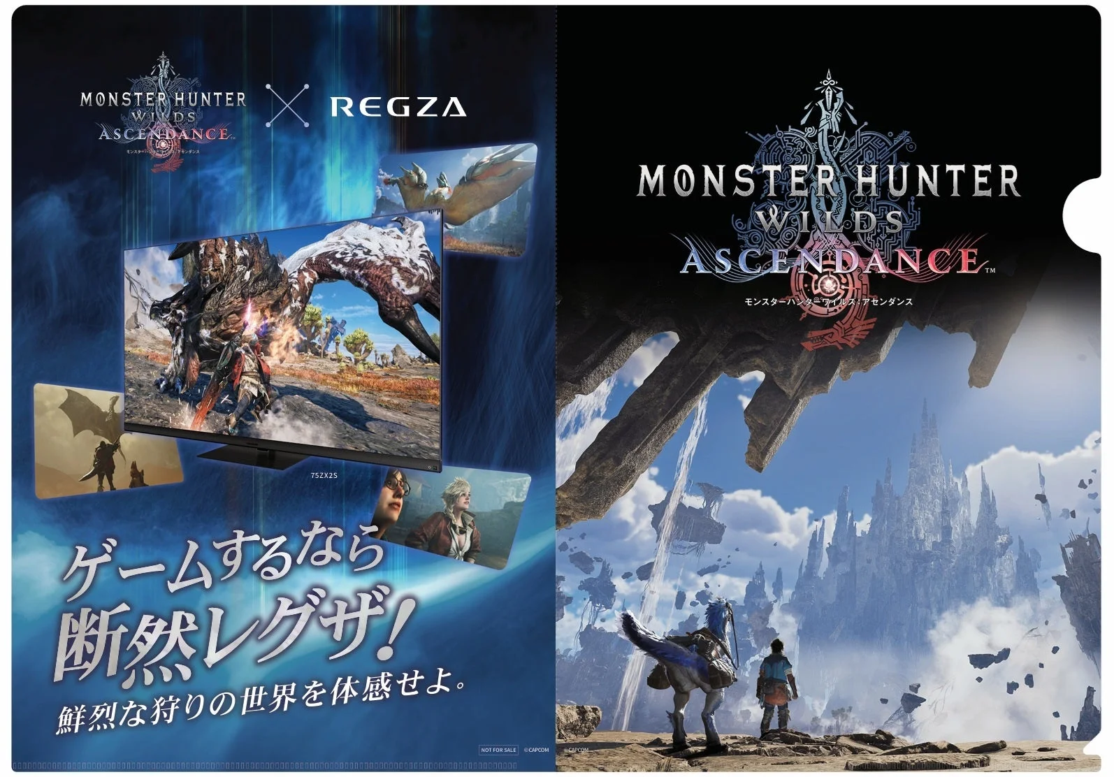 モンスターハンターワイルズ:アセンダンス × REGZA 特製クリアファイル