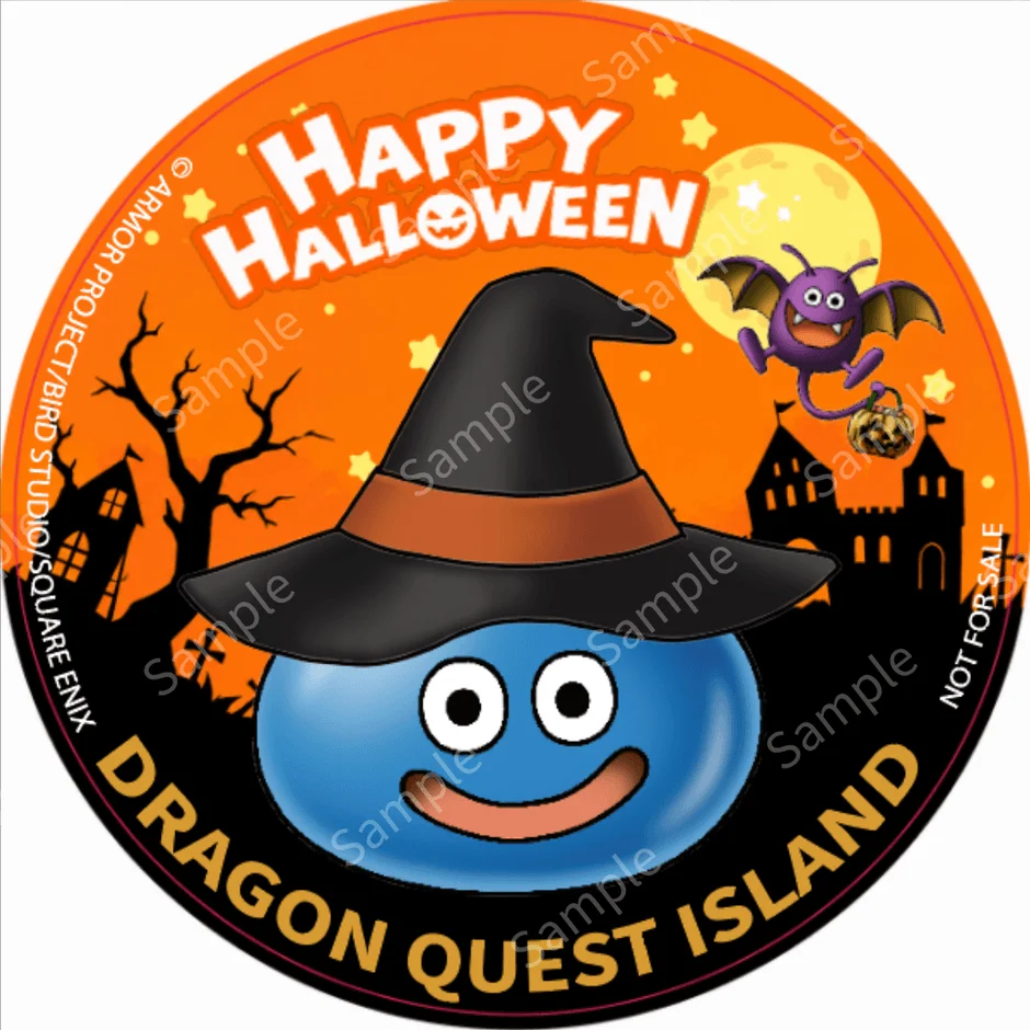 ハロウィンをテーマにしたドラゴンクエストのスライムのイラストステッカー