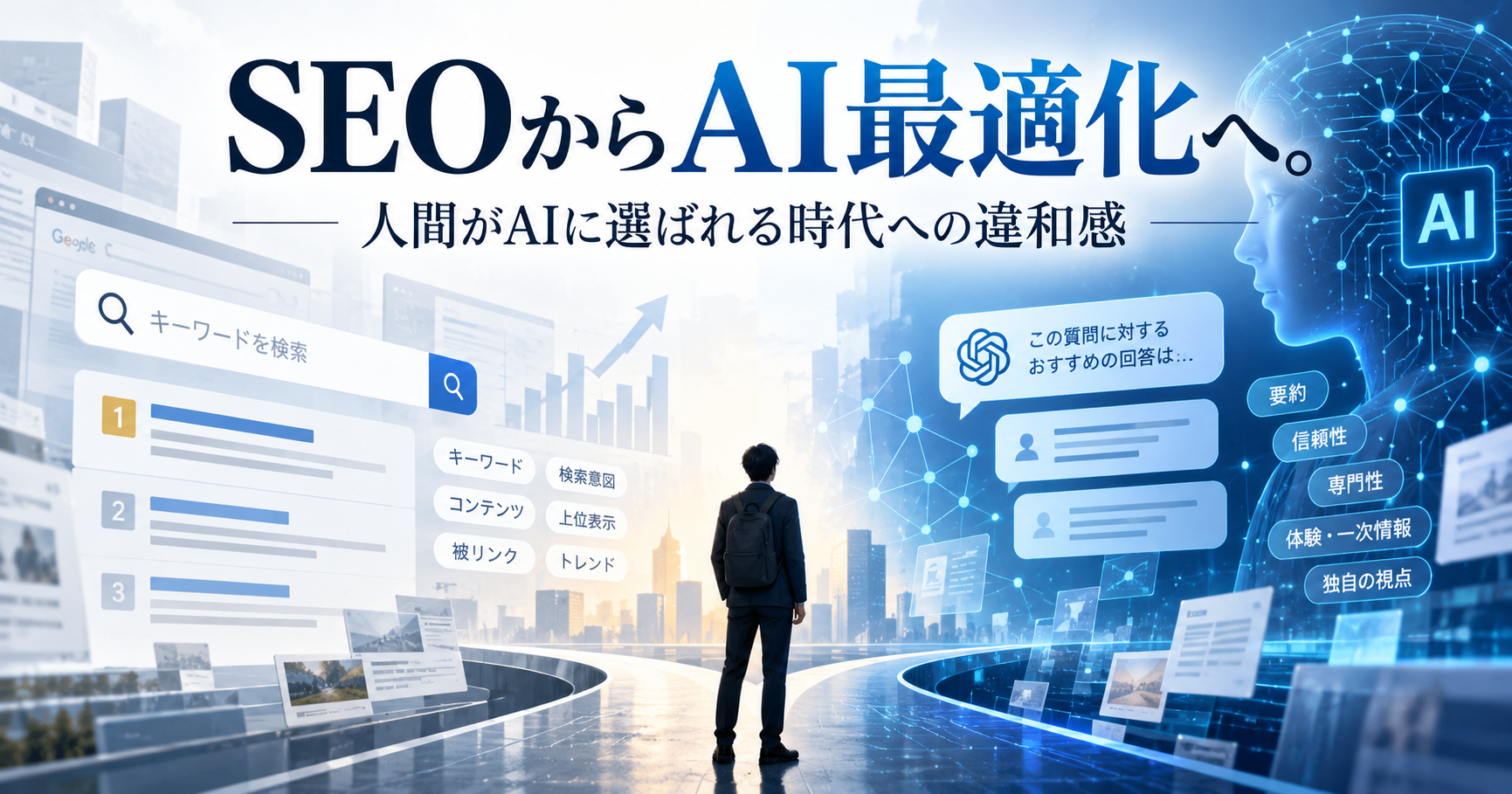 SEOからAI最適化へ。人間がAIに選ばれるために努力する時代への違和感